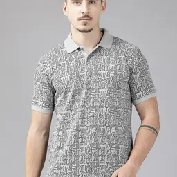 Park Avenue Printed Polo Collar T-shirt-picture-18