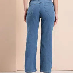 Mast & Harbour Women Regular Fit Light Fade Stretchable Jeans image 4