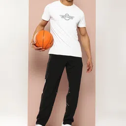 TURNFIT Men Printed Straight Fit Gym Track Pants image 5