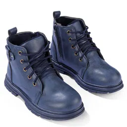 Pine Kids Winter Boots with Lace Up Closure -  Blue-image-9