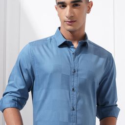 HIGHLANDER Men Slim Fit Opaque Checked Casual Shirt-picture-42