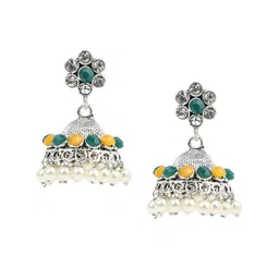 PUJVI Stone-Studded & Beaded Jewellery Set image 2