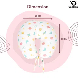 VOIDROP Baby Breast Feeding Pillow, Nursing Pillow U Shaped Pillow Helper for Mother and Baby Pillow with Detachable Cover with Moon & Start Print image 4