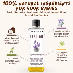 Coco Crush Rash Oil For Babies For Diaper & Nappy Rash Relief- 200ml image 3