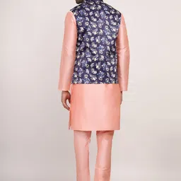 Sadree Mandarin Collar Dupion Silk Straight Kurta with Churidar image 5