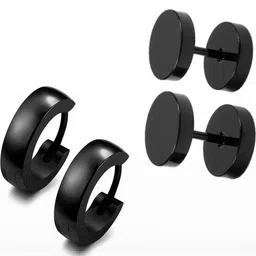 shobhram Unisex Black Earrings-picture-21