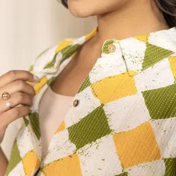 Janasya Printed Pure Cotton A-Line Maternity Ethnic Dress image 4