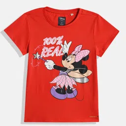 Allen Solly Junior Girls Minnie Mouse Printed Pure Cotton T-shirt-picture-12