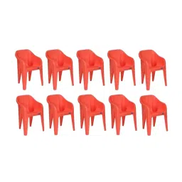 Nilkamal Peach Plastic Eeezy Go Chair (Set of 10 Pcs)-picture-41