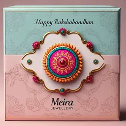 MEIRA JEWELLERY Set Of 2 Artificial Stones Studded & Beaded Thread Rakhis image 4