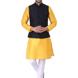 JEXI Men Regular Pure Silk Kurta with Churidar-picture-28