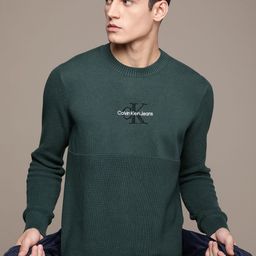 Calvin Klein Jeans Men Teal Pullover-picture-28