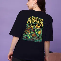 CORSICA Women Printed Drop-Shoulder Sleeves Bio Finish Applique T-shirt-picture-20