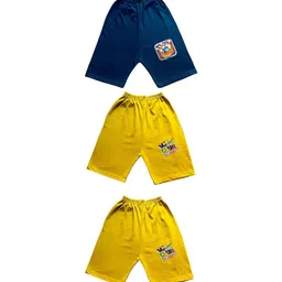 NEW TRINATH HOSIERY Boys Pack of 3 Printed Pure Cotton Regular Fit Shorts-image-61