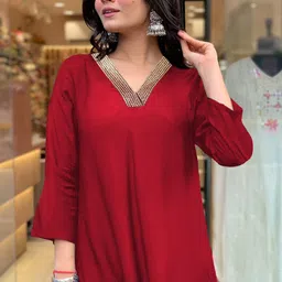 CICICA Women Animal Printed A-Line Kurta with Palazzos image 2