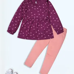 Nino Togs Girls Printed Top with Trousers-picture-16