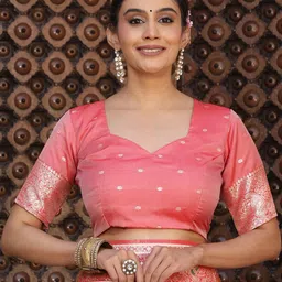 Astita Woven Design Zari Banarasi Saree With Blouse Piece image 5