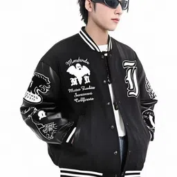 HERE&NOW Men Bomber with Embroidered Jacket-picture-10