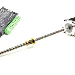 Invento TB6600 Stepper Driver + Nema 23 25 Kg-cm Stepper Motor + Flexible coupling + 500mm (0.5 Mtr.tr) 8mm T8 TR8 2mm Pitch Lead Screw + Antibacklash Nut ISC 1177-C5-picture-34