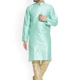 B BEN Men Regular Pure Silk Kurta with Pyjamas-picture-42