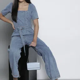 DOROTHY PERKINS Denim Basic Jumpsuit-image-29