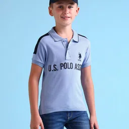 U.S. Polo Assn. Kids Boys Brand Logo Polo Collar Pure Cotton T-shirt-picture-18