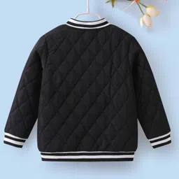 Mark & Mia Full Sleeves Bomber Jacket With Number Patch - Black image 2