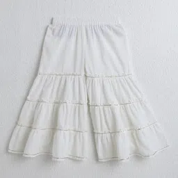 The Magic Wand Cotton Woven Sleeveless Floral Printed & Gota Lace Embellished Kurti Sharara With Dupatta Set - Blue image 5