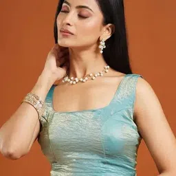 sanjana  silk SANJANA SILK Beads and Stones Pure Chiffon Saree image 4