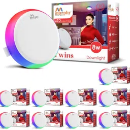 murphy Dual Mode Round LED Light 8W+8W (Cool White + RGB, PACK OF 10) Ceiling Light Ceiling Lamp-picture-27