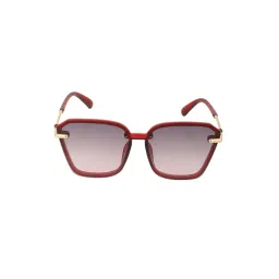 Carlton London Red & Gold Toned Oversized with UV Protected Lens Sunglass For Women (60)-image-0