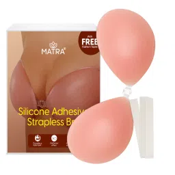 Matra Silicone Adhesive Strapless Bra Reusable Invisible Stick On Sticky Tube And Free Fashion Tapes image 1