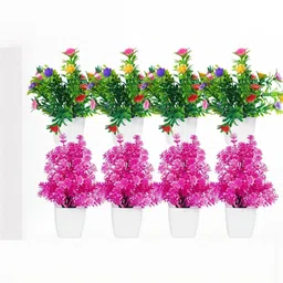 Dekorly Multi Plastic Artificial Flowers & Plants With Pot-image-94