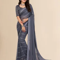 moda rapido ANAND SAREES Striped Satin Saree-picture-15