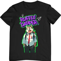 TeeSlix Unisex Black Tshirts image 4