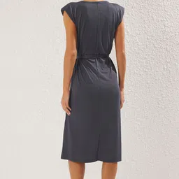 Trendyol Women Solid A-Line Midi Dress image 4