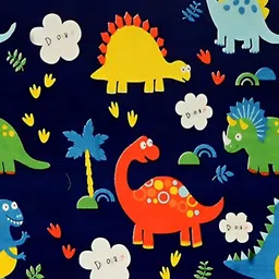 Homybees Navy Blue Cartoon Characters 220 TC Single Bedsheet with 1 Pillow Covers image 5