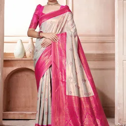 Mitera Ethnic Motifs Woven Design ZariKanjeevaram Saree-image-95