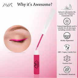 AYA Set Of 2 Long-Lasting Waterproof Liquid Eyeliner - 5ml Each - Kohl Black - Pink image 2