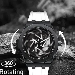 IIK COLLECTION Men Printed Dial & Straps Analogue Car Wheel Watch IIK-6005M image 2