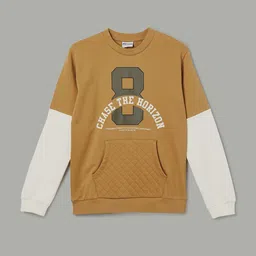 Fame Forever by Lifestyle Boys Colourblocked Round Neck Cotton Pullover Sweatshirt-picture-53