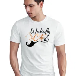 Seekbuylove Men Wickedly Cute Printed Round Neck Bio Finish Cotton T-shirt-picture-35