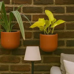 The handicraftian Autumn 2 Pieces Red Small Wall Hanging Planters image 3