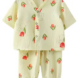 StyleCast x Revolte Girls Floral Printed V-Neck Pure Cotton Shirt With Jogger-picture-14
