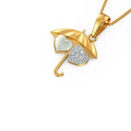 Joyalukkas 22KT Gold Umbrella Heart Pendant - 2.275 g image 4