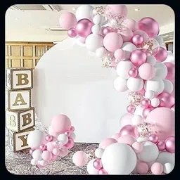r g accessories Solid Pastel nd metallic pink white balloon arch 66pcs for Wedding,engagement-A Balloon-picture-27
