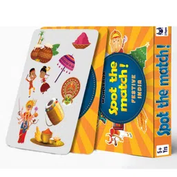 Wondrbox Spot The Match Festive India Card Game Pack of 5 - Multicolour image 1