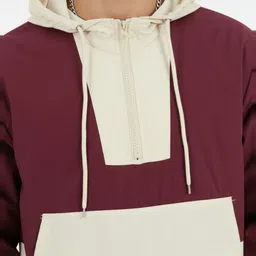 glitchez Colorblocked Hooded Tailored Jacket with Tie-Up image 2