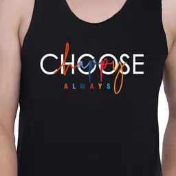 SLOWLORIS Pack Of 2 Printed Combed Cotton Gym Vests VSL26 CMB(CHS BLACK)(KEEP BLACK) image 3