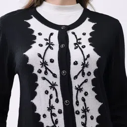 Monte Carlo Women Floral Woollen Cardigan Sweaters image 3